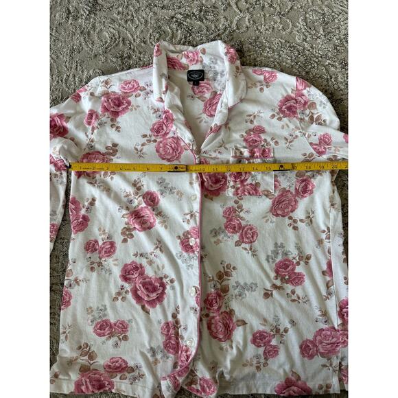 Laura Ashley Floral Pink Longsleeve Pajama Set Sz. Large - Picture 4 of 13